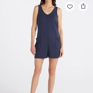 Threads 4 Thought Rainey Patch Pocket Romper Navy Small